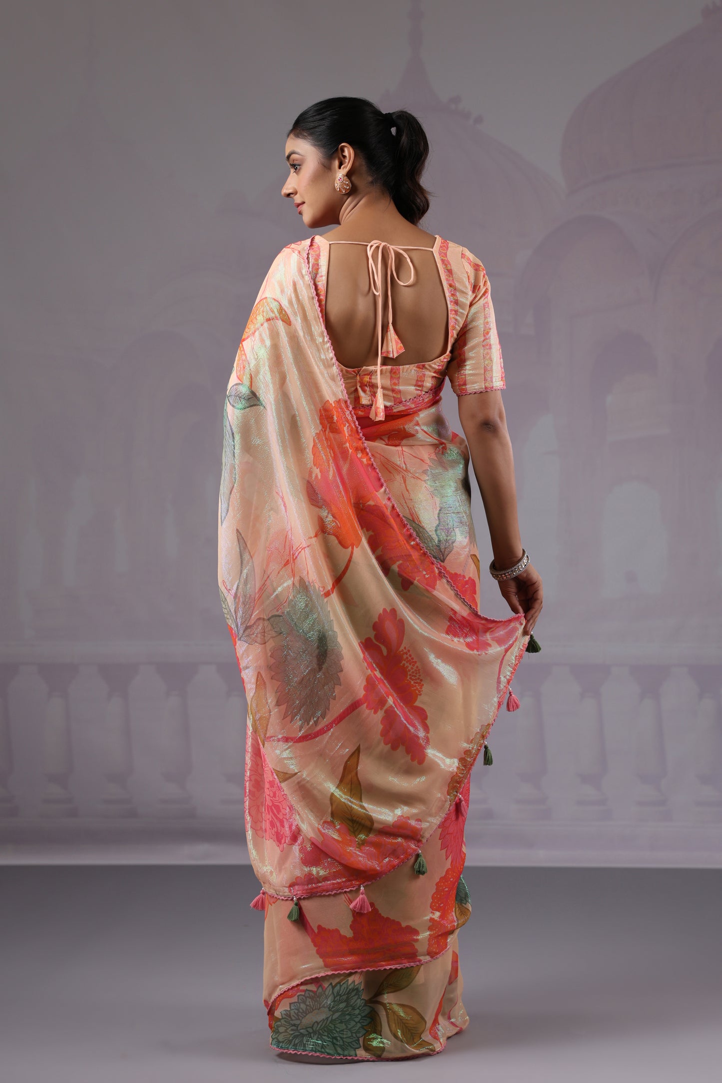 Multi Colour Floral printed Saree