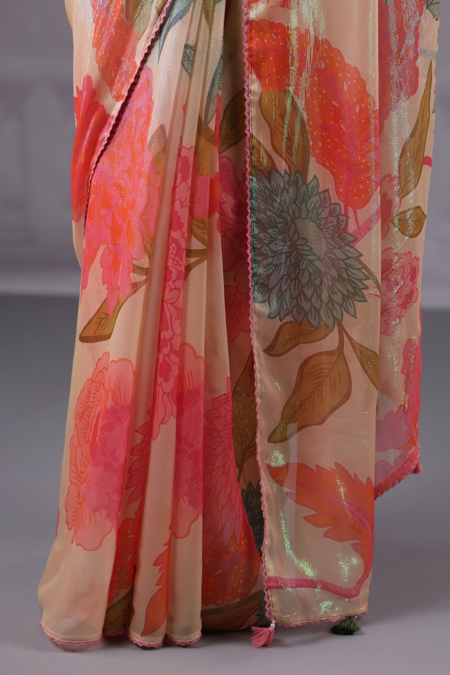 Multi Colour Floral printed Saree