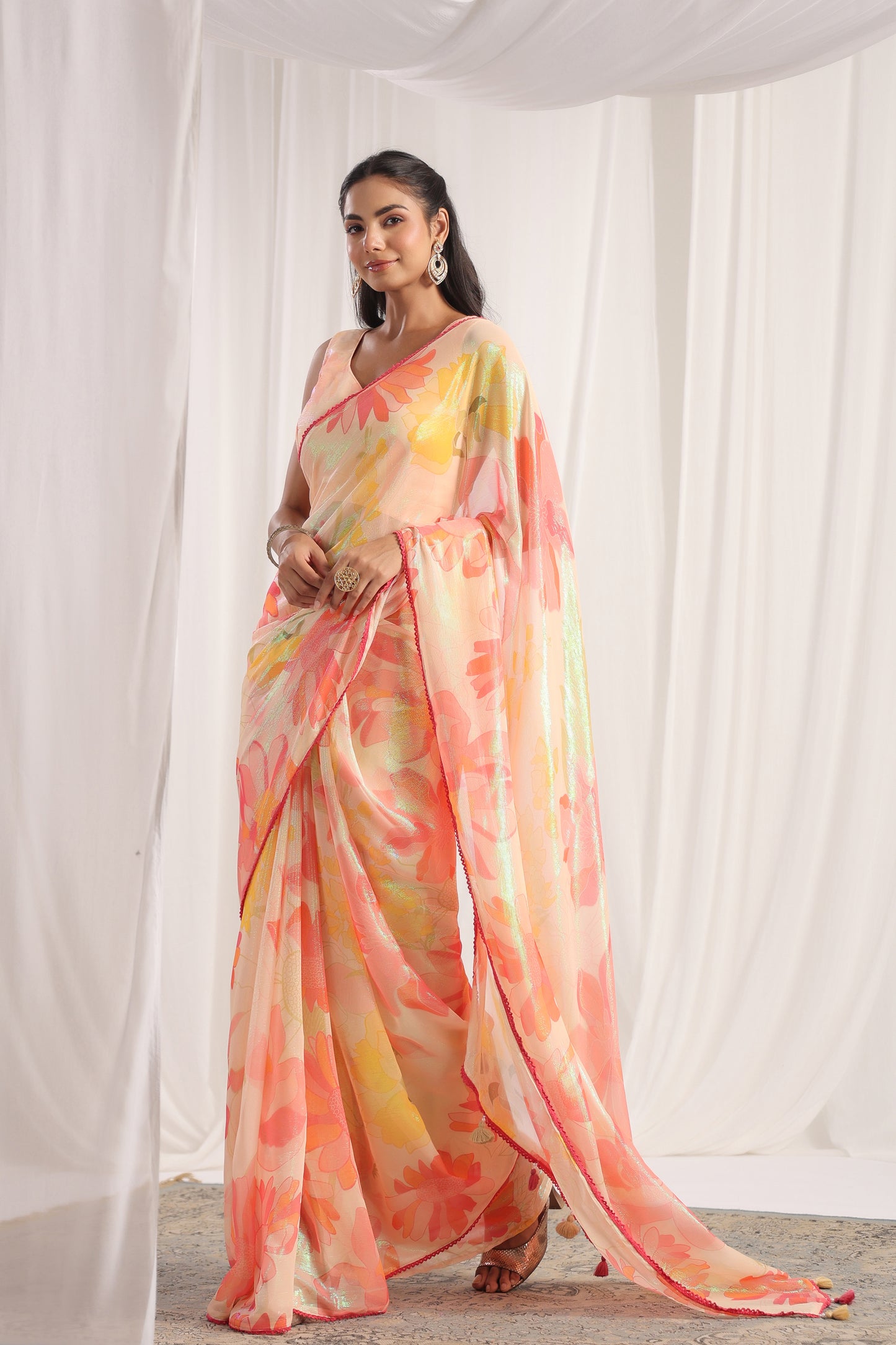 Mellow Floral printed Saree