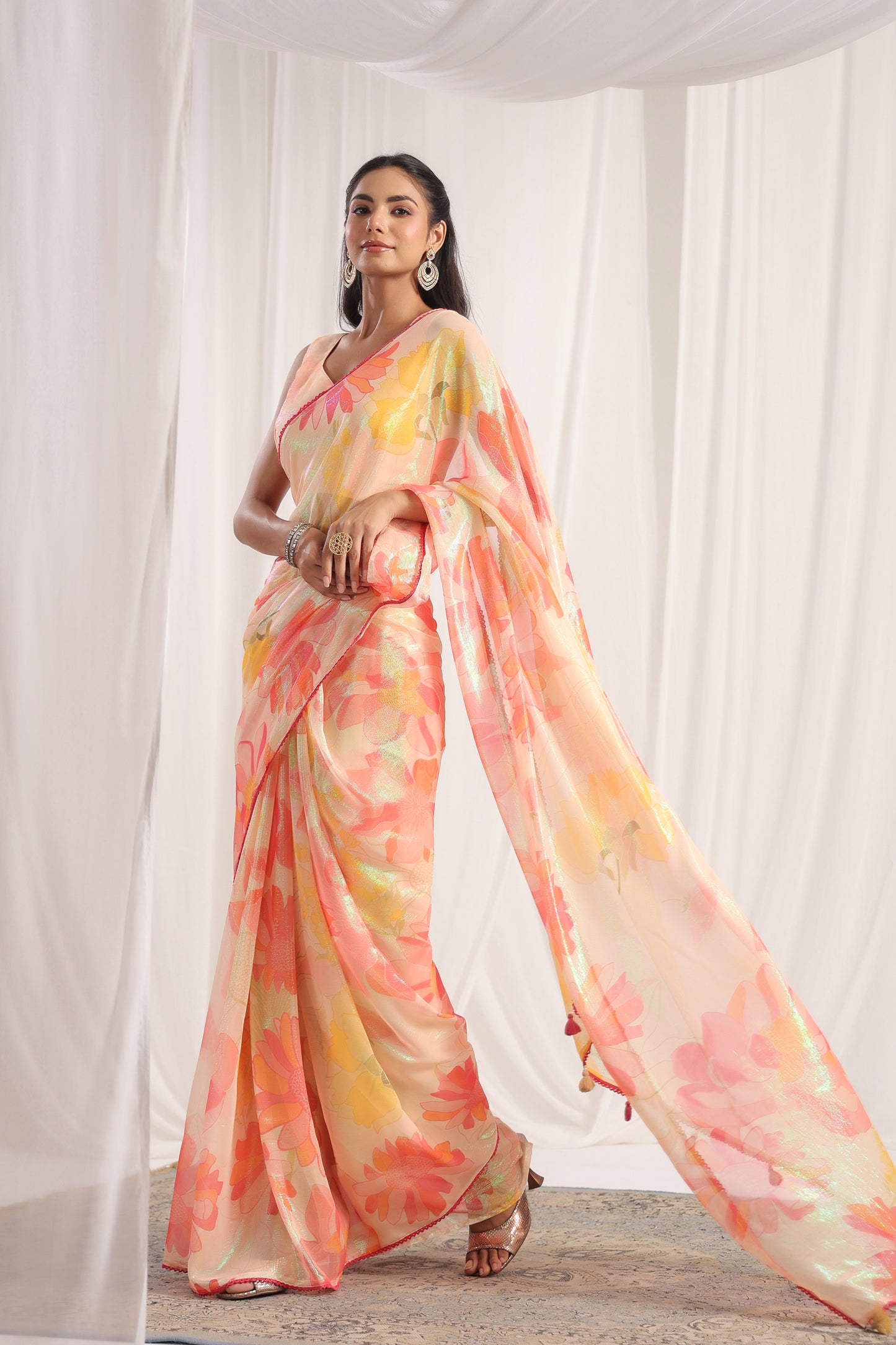 Mellow Floral printed Saree