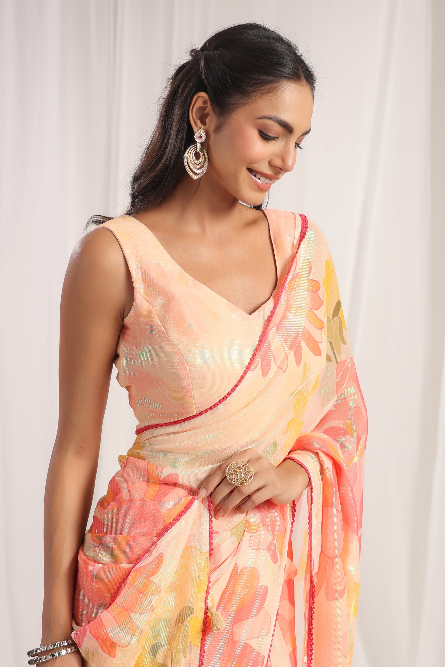 Mellow Floral printed Saree