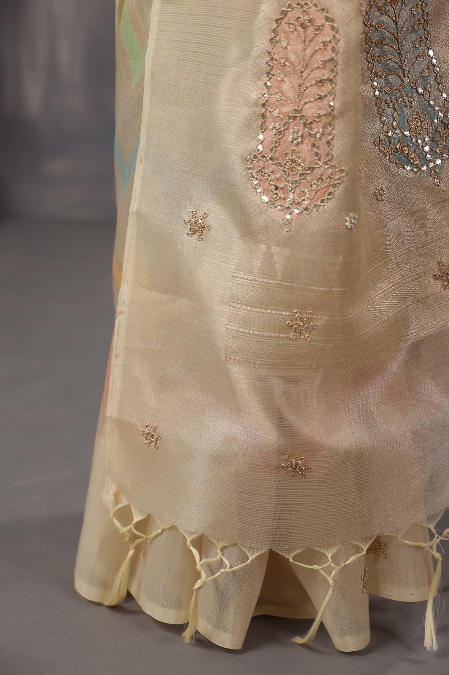 Lemon Yellow Zari Saree