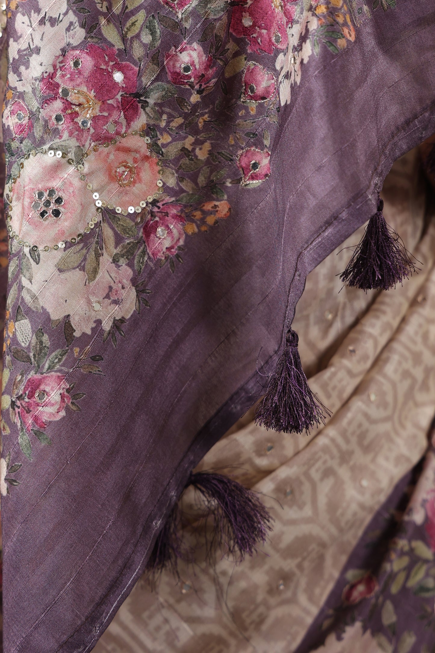 Classic Ivory Printed Saree
