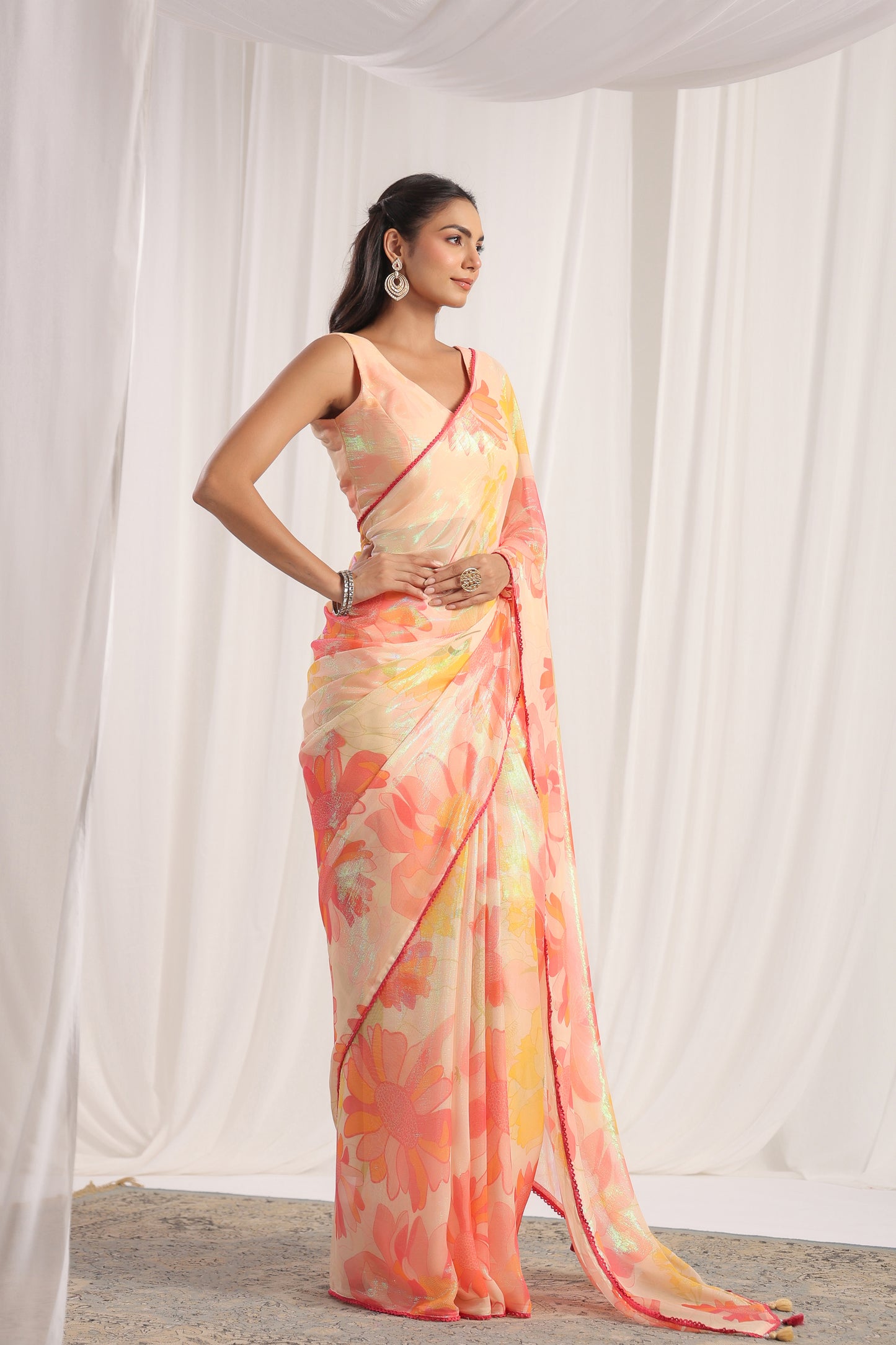 Mellow Floral printed Saree